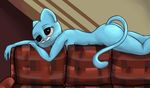  blue_fur cat feline female fur inside lying mammal nicole_watterson nude on_front ragingsemi sofa solo the_amazing_world_of_gumball 