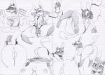  anus bent_over big_breasts big_butt breasts butt chest_spike female lucario masturbation multiple_poses nintendo nipples pok&#233;mon pok&eacute;mon pose presenting presenting_hindquarters psyduck pussy pussy_juice raised_tail side_boob sketch solo sunibee sunnysoda video_games 