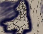  canine cloak hair lucario male mammal nintendo paws plain_background pok&#233;mon pok&eacute;mon sketch skyffan solo video_games 