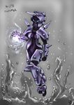  anthro armor blue_eyes cloyster english_text female nintendo nude pok&#233;mon s-nina shellfish solo text video_games 