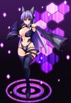  animal_ears aoinagi bare_shoulders boots breasts cat_ears cleavage detached_sleeves highres large_breasts legs long_hair long_legs navel original purple_hair purple_legwear red_eyes sleeves_past_wrists solo thigh_boots thighhighs thighs wide_hips 