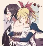  aoki_shizumi ayase_eli bad_id bad_pixiv_id biting black_hair blonde_hair blood blush bracelet breast_grab grabbing groping hair_ribbon hug hug_from_behind jewelry long_hair love_live! love_live!_school_idol_project multiple_girls open_mouth ribbon toujou_nozomi vampire yuri 