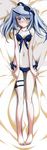  absurdres ahoge ass_visible_through_thighs barefoot bed_sheet bikini black_bikini blush breasts dakimakura embarrassed eyepatch eyepatch_removed frilled_bikini frills front-tie_top full-face_blush full_body grey_hair heterochromia highres holster huge_filesize infinite_stratos kurashima_tomoyasu laura_bodewig legs navel official_art red_eyes scan sheet_grab side-tie_bikini small_breasts solo swimsuit thigh_holster twintails yellow_eyes 