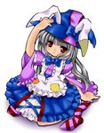  animal_ears bad_id bad_pixiv_id bunny_ears hat irisu_kyouko irisu_shoukougun! long_hair looking_at_viewer red_eyes solo witch_hat 