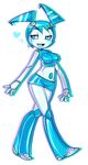  blue_eyes blue_hair breasts female hair jenny_wakeman machine maniacpaint mechanical my_life_as_a_teenage_robot nickelodeon open_mouth robot solo 