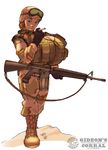  american breasts female gideon gun human hyper ranged_weapon smoking solder soldier uniform weapon 
