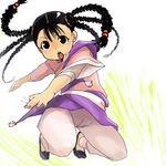  black_eyes black_hair braid chinese_clothes fullmetal_alchemist jumping may_chang open_mouth otaki55 solo 