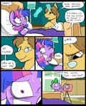  bandage blanket brown_eyes brown_fur brown_hair camera comic dialog doctor_stable_(mlp) dragon english_text equine eyewear female feral friendship_is_magic fur glasses hair horn horse male mammal mane metal_(artist) multi-colored_hair my_little_pony needle open_mouth pillow pony purple_body purple_eyes purple_fur purple_hair speech_bubbles spike_(mlp) sweat text twilight_sparkle_(mlp) two_tone_hair unicorn 