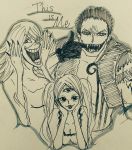  1boy 2girls age_difference brother_and_sister charlotte_brulee charlotte_katakuri charlotte_pudding multiple_girls one_piece siblings smile 