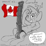  canada canada_day canadian_flag cub equine feral flag friendship_is_magic horn hyper hyper_penis male mammal my_little_pony penis smudge_proof smug snails_(mlp) text unicorn young 