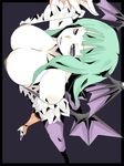  1girl breasts capcom from_above green_hair large_breasts looking_at_viewer morrigan_aensland ryu3224 solo vampire_(game) 