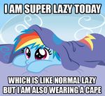  bed blanket cloud cute english_text equine female feral friendship_is_magic hair horse image_macro mammal meme multi-colored_hair my_little_pony pegasus pony purple_eyes rainbow_dash_(mlp) rainbow_hair sketchyjackie sky solo text wings young 