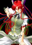  braid dragon dragon_girl dragon_horns fighting_stance highres hong_meiling horns kemonomimi_mode long_hair monster_girl niwatazumi pointy_ears red_eyes red_hair scales sketch solo touhou transformation twin_braids very_long_hair 
