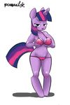  anthro anthrofied bikini blush breast_grab breasts camel_toe cleavage clothed clothing equine female friendship_is_magic fur hair horn looking_at_viewer mammal my_little_pony nipples purevil purple_eyes purple_fur purple_hair skimpy solo swimsuit tight_clothing twilight_sparkle_(mlp) unicorn 