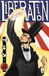  abraham_lincoln america american_flag beard bow bowtie buttons clenched_hands daniella_mccole dress_shirt eyebrows facial_hair hat highres long_coat male_focus parody shirt shouryuuken solo street_fighter thick_eyebrows top_hat uppercut 