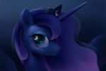  blue_eyes bluedrg crown equine female feral friendship_is_magic fur green_eyes hair horn horse long_hair looking_at_viewer mammal moon my_little_pony pony princess_luna_(mlp) purple_fur purple_hair reflection simple_background smile solo tiara winged_unicorn wings 