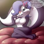  bedroom_eyes breasts chochi female fifi_la_fume fluffy_tail french skunk skunkette solo tiny_toon_adventures tiny_toons warner_brothers 