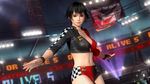  1girl 3d alternate_hairstyle black_hair breasts copyright_name dead_or_alive dead_or_alive_5 large_breasts midriff official_art pai_chan solo tecmo virtua_fighter 