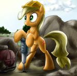  cutie_mark equine female feral friendship_is_magic hard_hat helmet horse jackhammer mammal my_little_pony pony rule1of1coldfire solo 