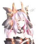  animal_ears bad_id bad_pixiv_id bare_shoulders breasts cleavage dark_persona detached_collar detached_sleeves fate/extra fate_(series) fox_ears hair_ribbon japanese_clothes kimono large_breasts pink_hair ribbon smile solo tamamo_(fate)_(all) tamamo_no_mae_(fate) tthal upper_body veins yellow_eyes 