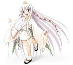  akayoshi_hajime braid child copyright_request japanese_clothes long_hair open_mouth solo white_hair 