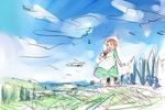  child cloud copyright_request day field nonaka_yuu sketch sky solo tree 