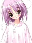  bad_id bad_pixiv_id blue_eyes blush child collarbone head_tilt open_mouth original pajamas purple_hair short_hair solo tsurusaki_takahiro 