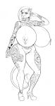  big_breasts breasts facial_piercing fagjag feline female huge_breasts hyper hyper_breasts mammal nipple_piercing nipples penny_dreadful piercing pussy sabertooth_(disambiguation) solo tattoo 