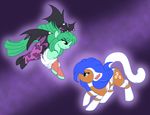  angry darkstalkers demon equine eye_contact felicia felicia_(darkstalkers) feline female feral horse mammal morrigan_aensland my_little_pony pegasus ponification pony succubus video_games wings 