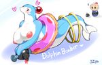  ? anthro big_breasts blush bomb bomberman bomberman_jetterz breasts cetacean dolphin dolphin_bomber female fire inner_tube lying male mammal marine pool_toy red_eyes ymbk 