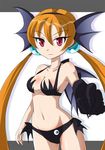  alisa_southerncross asami bikini breasts cleavage eyelashes gloves hair_bobbles hair_ornament hairband head_wings keroro_gunsou living_clothes long_hair medium_breasts navel nebula_(keroro) orange_hair red_eyes single_glove smile solo swimsuit third_eye twintails wings 