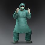  alternate_costume pang_tong shin_sangoku_musou solo surgeon surgical_mask 