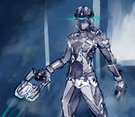  armor dead_space eu03 glowing gun helmet isaac_clarke male_focus plasma_cutter power_suit science_fiction solo spacesuit visor weapon 