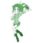  blush_stickers green kouji_(campus_life) lowres midorikawa_nao monochrome ponytail precure smile_precure! solo 