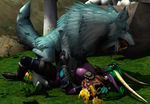  bestiality big_breasts breasts canine elf female feral flower goldrinn horn interspecies lying male mammal missionary_position night_elf nipples on_back open_mouth outside penetration primer_(artist) sex side_view size_difference straight video_games warcraft wolf world_of_warcraft ysera 