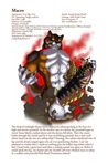  armor balls biceps big_balls black_nose blood canine claws english_text erection flames fur gay gideon glowing glowing_eyes hyper hyper_penis macro male mammal muscles nipples nude pecs penis severed_arm solo teeth text uncut wall wolf 