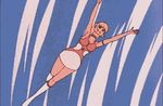 70s animated animated_gif araki_shingo ass cutie_honey go_nagai kisaragi_honey lowres no_nipples nude oldschool transformation 