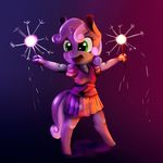  anthro anthrofied clothing cub english_text equine female fireworks friendship_is_magic fur green_eyes hair hiroshi-tea horse mammal my_little_pony open_mouth pony solo sparkler sparklers sweetie_belle_(mlp) text two_tone_hair white_fur young 