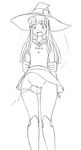 1girl akko_kagari arm_grab artist_request blush boots cum dress dress_lift ejaculation frottage grinding hat highres jadf little_witch_academia long_hair looking_down monochrome no_panties open_mouth penis pussy standing thigh_gap thigh_sex uncensored witch witch_hat 