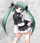  aoya_(hoshixii) copyright_name green_eyes green_hair hatsune_miku long_hair nail_polish project_diva_(series) project_diva_extend skirt solo star twintails ura-omote_lovers_(vocaloid) very_long_hair vocaloid 