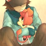  1boy baseball_cap brown_hair hat pansear pokemon pokemon_(game) pokemon_bw touya_(pokemon) 