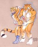  butt cat cum duo feline fingering gay male mammal nitrogen nude penis sex socks tiger 