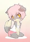  canine caninelove chibi dog female hair mammal pink_hair pink_nose solo tongue 
