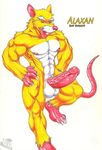  anthro balls biceps big_muscles big_penis claws erection fur humanoid_penis male mammal muscles nipples nude open_mouth pecs penis pink_nose pink_skin plain_background pose presenting rat red_eyes rodent sheath solo standing teeth thick_penis toe_claws tongue utx-shapeshifter vein white_background white_fur yellow_fur 