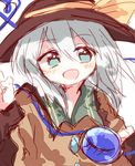  bad_id bad_pixiv_id eyeball green_eyes komeiji_koishi long_hair looking_at_viewer mari_audio open_mouth silver_hair sketch solo third_eye touhou upper_body 