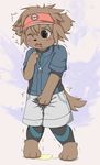  blush brown_fur cub fur male nate_(pokemon) omorashi one_eye_closed open_mouth peeing plain_background ruugiaruu solo trembling urine watersports wet white_background wink young 