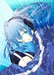  binary blue_eyes blue_hair digital_rain ene_(kagerou_project) etoryoku headphones kagerou_project long_hair smile solo twintails vocaloid 