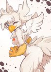  &lt;3 avian beak blue_eyes butt claws cute feathers female gryphon hoot hoot_(character) one_eye_closed slugbox thighs wings wink 