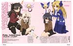  :d black_hair black_legwear blonde_hair blue_eyes blush brown_eyes brushing_another's_hair dress drill_hair fate/kaleid_liner_prisma_illya fate_(series) gloves gown hair_brush hair_brushing hair_ornament hair_ribbon hairclip hirata_kazuya homurahara_academy_uniform illyasviel_von_einzbern kaleidostick kneehighs kneeling long_hair luviagelita_edelfelt magazine_scan magical_sapphire miyu_edelfelt multiple_girls newtype no_shoes official_art open_mouth pantyhose prisma_illya red_eyes ribbon ringlets scan school_uniform seiza sitting skirt smile thighhighs toosaka_rin v_arms white_legwear yellow_eyes 