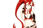  belt bikini_top breasts cleavage fingerless_gloves gloves hair_ornament kazunari large_breasts long_hair midriff ponytail red_hair scarf sidelocks solo tengen_toppa_gurren_lagann yoko_littner 